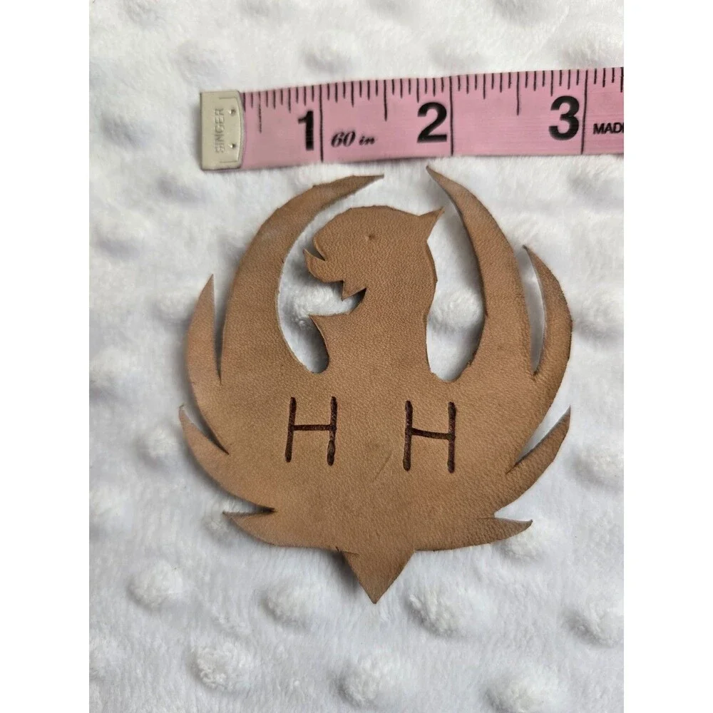 Sturm Ruger Phoenix Leather Made in USA Cut Out Lot 2 Handmade H Initials Crafts